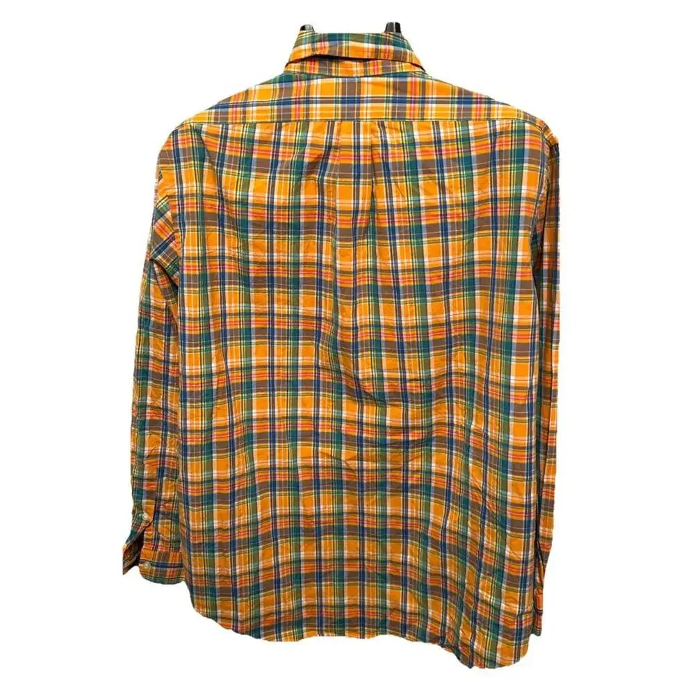 Polo Ralph Lauren Men's Custom Fit Button-Up Orange Plaid XL/TG Madras Preppy - Picture 4 of 7